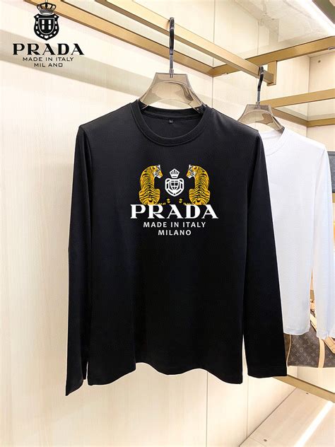 mens prada tshirt|Prada long sleeve t shirt.